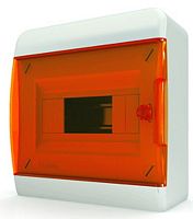 Бокс пластиковый Tekfor ЩРН-П-8 BNO 40-08-1 (240х218х102мм) IP41 оранжевая дверца картинка 
